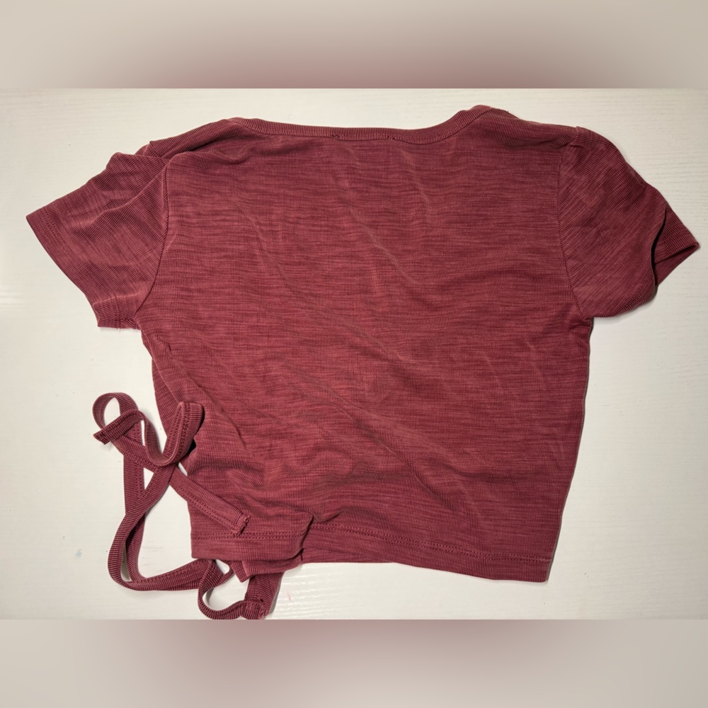Forever 21 Ribbed Knit Drawstring Tee - Picture 2 of 3